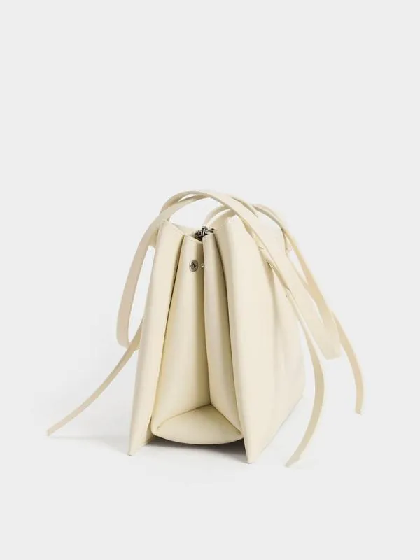 Women Midori Geometric Tote Bag 8211 Cream CHARLES and KEITH Tote Bags