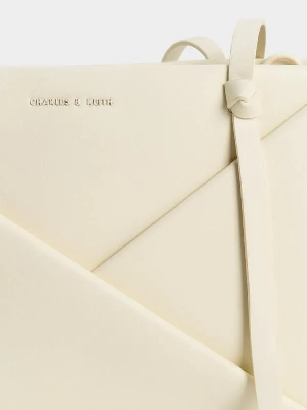 Women Midori Geometric Tote Bag 8211 Cream CHARLES and KEITH Tote Bags