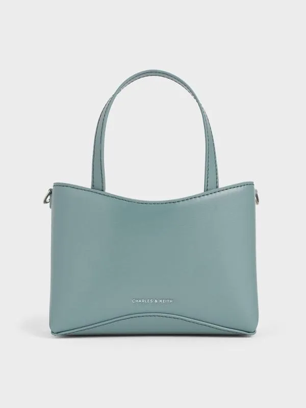 Women Mini Sybill Tote Bag 8211 Slate Blue CHARLES and KEITH Tote Bags