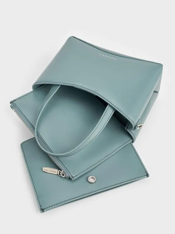 Women Mini Sybill Tote Bag 8211 Slate Blue CHARLES and KEITH Tote Bags