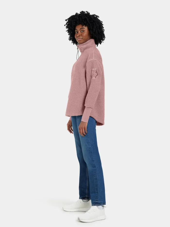 Women Monia Half Zip Faded Wine Didriksons Spring Jackets