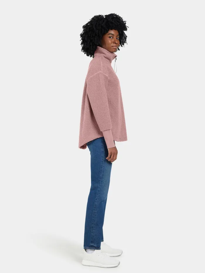 Women Monia Half Zip Faded Wine Didriksons Spring Jackets