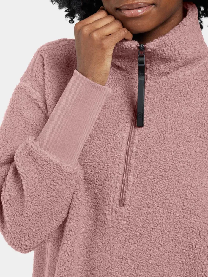 Women Monia Half Zip Faded Wine Didriksons Spring Jackets