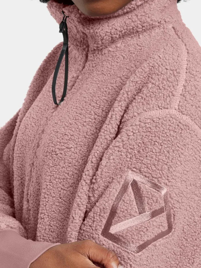 Women Monia Half Zip Faded Wine Didriksons Spring Jackets