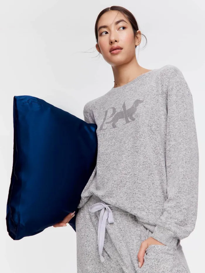 Women Mulberry Silk Pillowcase Navy Peter Alexander Silk