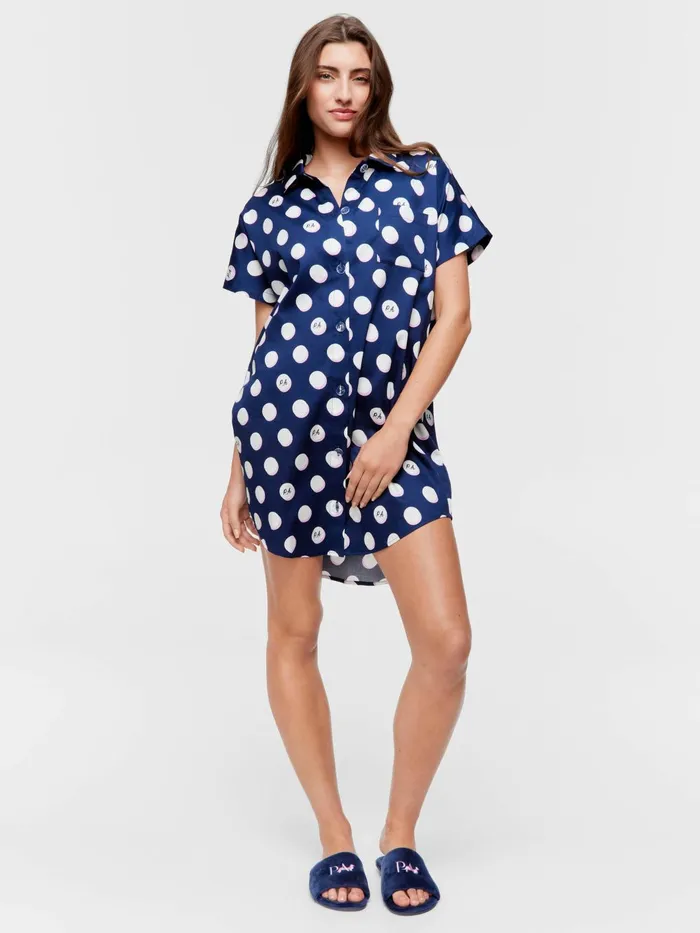 Women Navy Spot Nightshirt Multi Peter Alexander Nighties