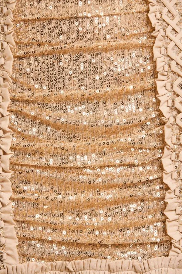Women Needle and Thread Arabella Long Sleeve Gown Beige Women Needle and Thread Arabella Long Sleeve Gown Beige