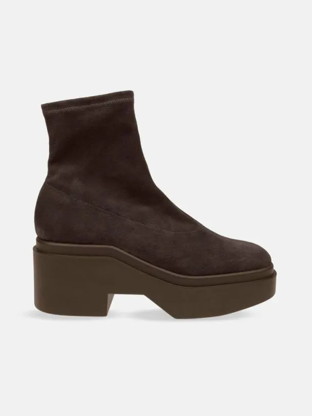 Women NELLE Suede Stretch Brown Clergerie Ankle Boots