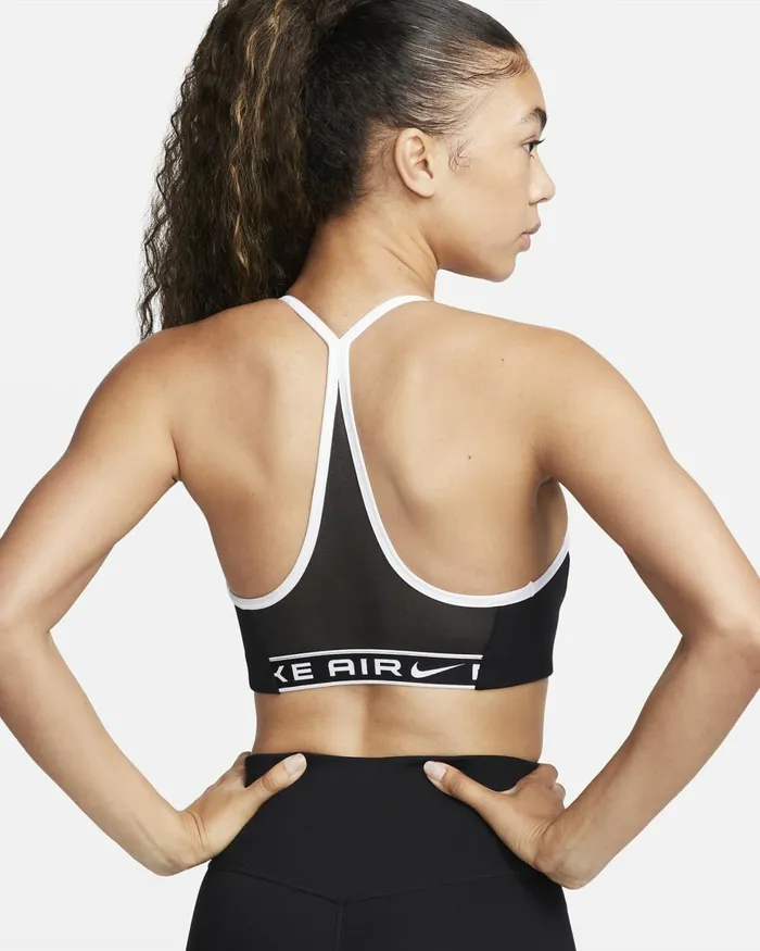 Women Nike Sports Bras Air Indy HighNeck Blackwhitewhite