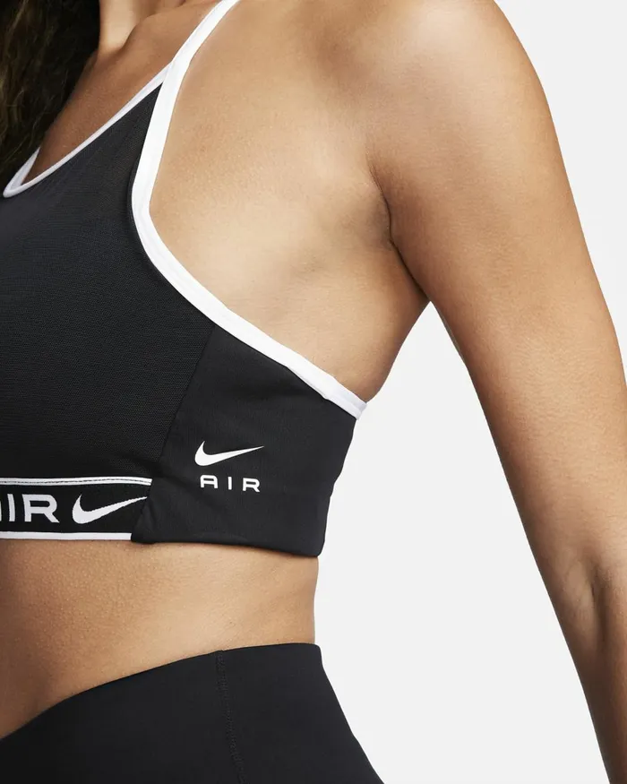 Women Nike Sports Bras Air Indy HighNeck Blackwhitewhite