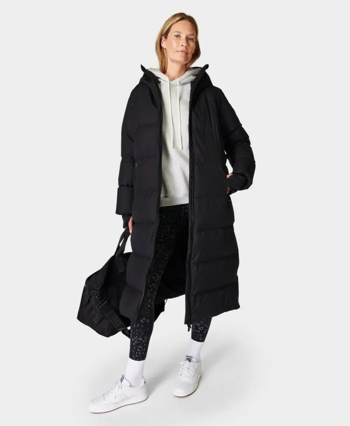 Women Nimbus Down Parka Black Sweaty Betty Coats and Jackets