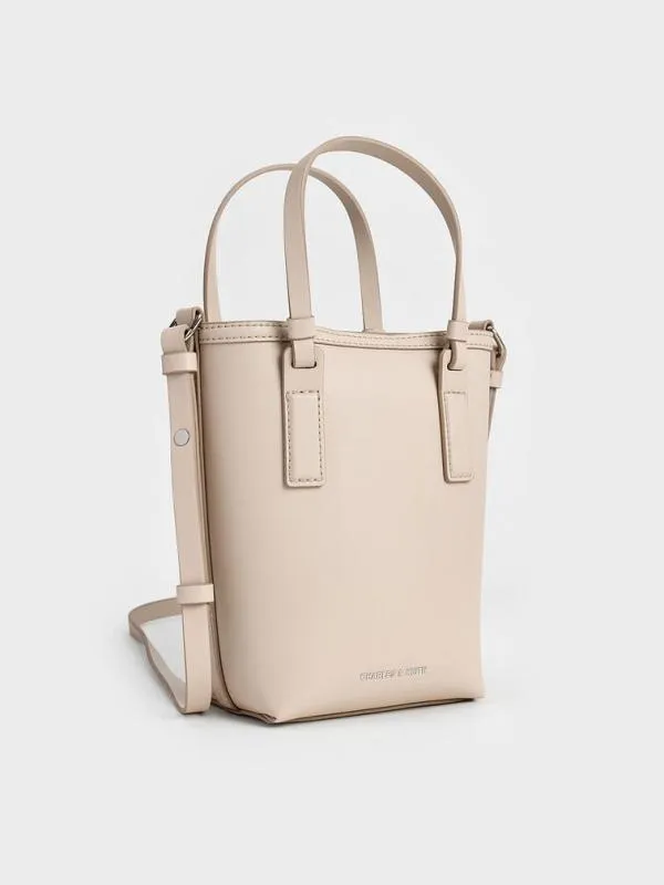 Women Noelle Elongated Tote 8211 Ivory CHARLES and KEITH Tote Bags