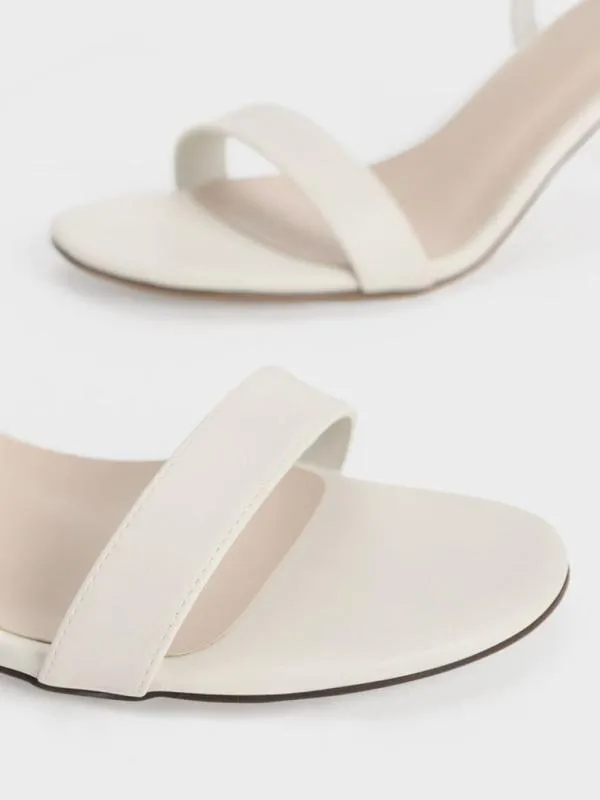 Women Oleana Clear Trapeze Heel Sandals 8211 Chalk CHARLES and KEITH Heels