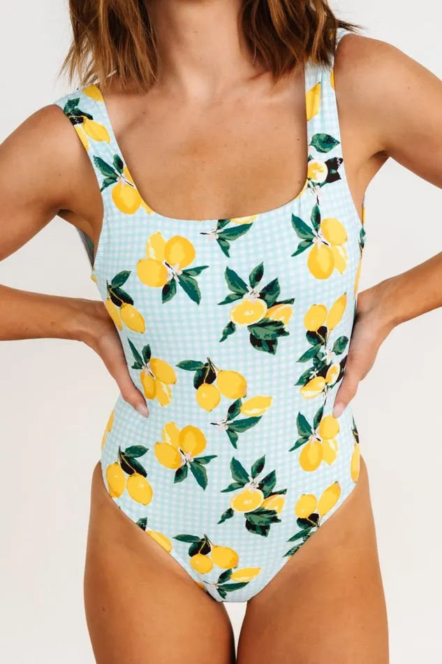 Women One Piece Baltic Born Bordeaux One Piece Blue Citrus Print Women One Piece Baltic Born Bordeaux One Piece Blue Citrus Print