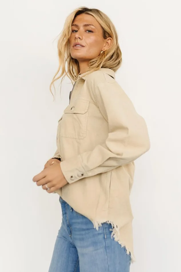 Women Outerwear Baltic Born Hector Half Zip Corduroy Top Natural