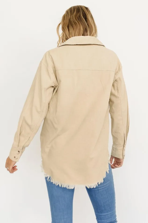 Women Outerwear Baltic Born Hector Half Zip Corduroy Top Natural