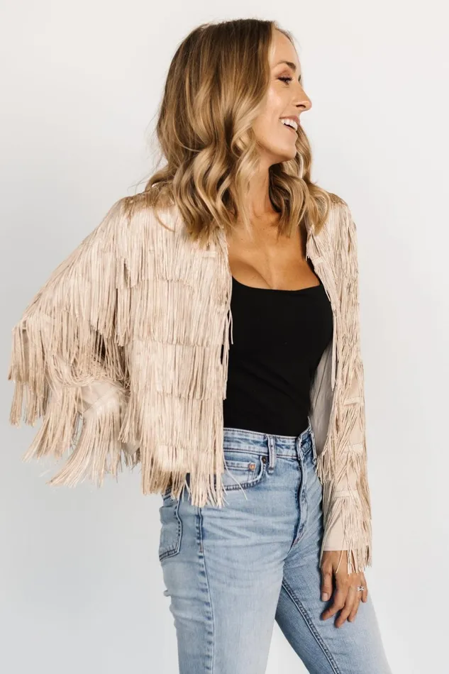 Women Outerwear Baltic Born Sheridan Fringe Jacket Champagne