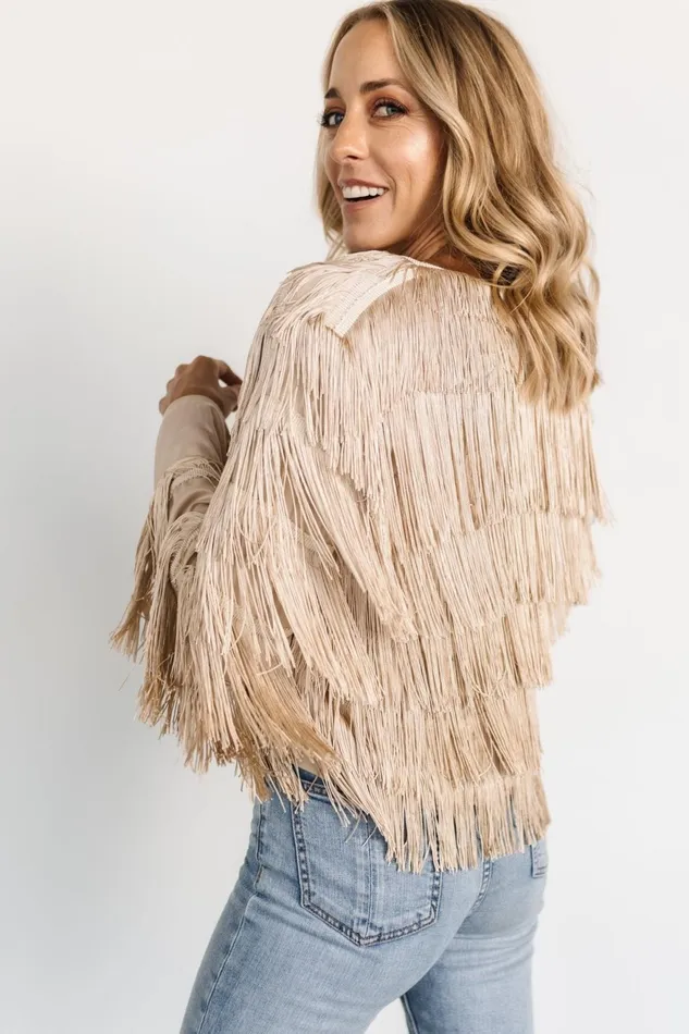Women Outerwear Baltic Born Sheridan Fringe Jacket Champagne