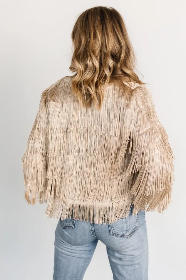 Women Outerwear Baltic Born Sheridan Fringe Jacket Champagne