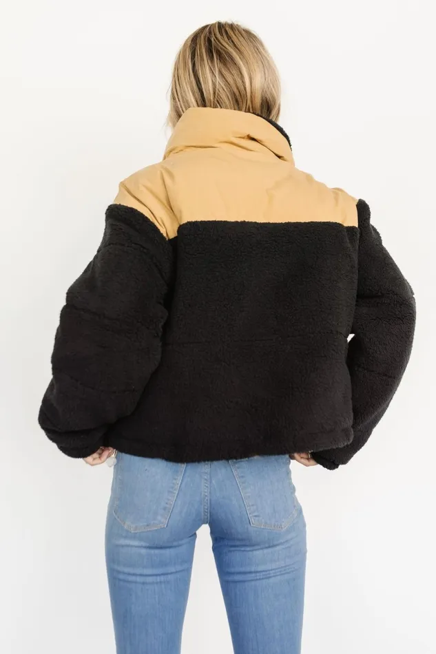 Women Outerwear Baltic Born Weekender Sherpa Puffer Jacket Khaki Black Women Outerwear Baltic Born Weekender Sherpa Puffer Jacket Khaki Black