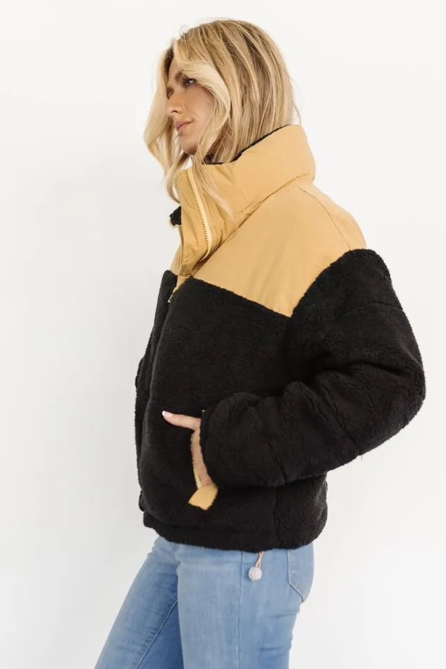 Women Outerwear Baltic Born Weekender Sherpa Puffer Jacket Khaki Black Women Outerwear Baltic Born Weekender Sherpa Puffer Jacket Khaki Black