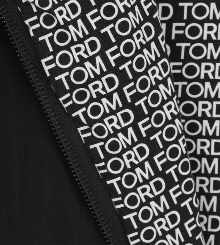 Women Outerwear Tom Ford Nylon Cropped Track Jacket Black Women Outerwear Tom Ford Nylon Cropped Track Jacket Black