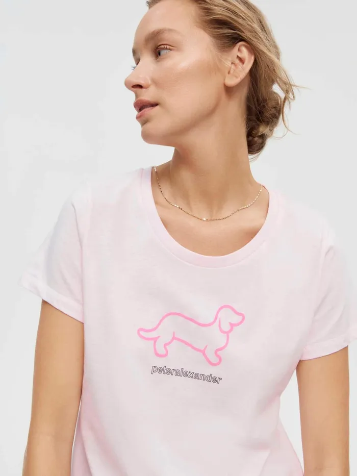 Women PA Classic Penny Tee Hot Pink Peter Alexander Classic Tops