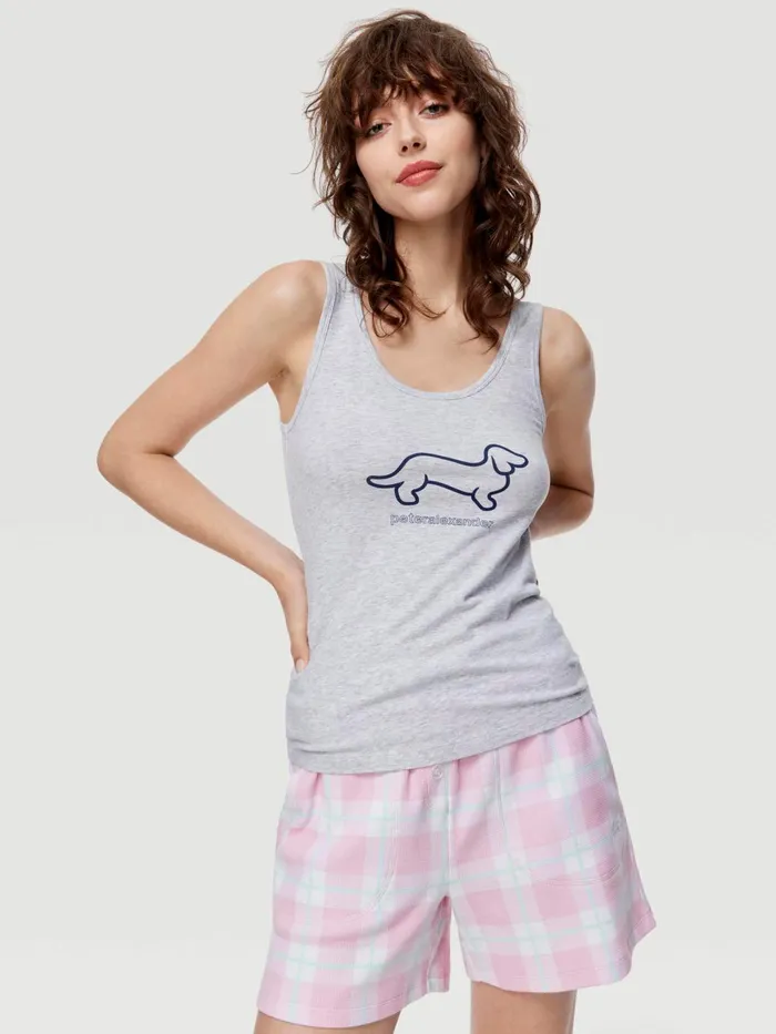 Women PA Penny Tank Navy Peter Alexander Classic Tops
