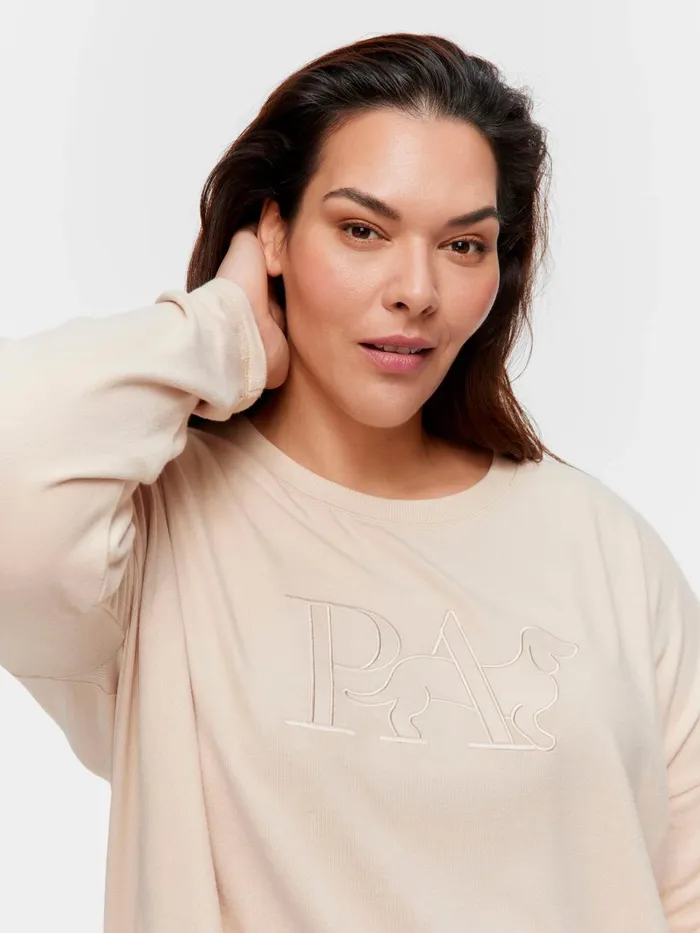 Women PA Plus Caramel Plush Logo Sweater Caramel Peter Alexander Tops