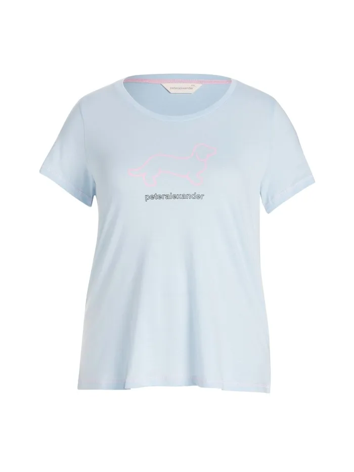 Women PA Plus Classic Penny Tee Pink Peter Alexander Classic Tops