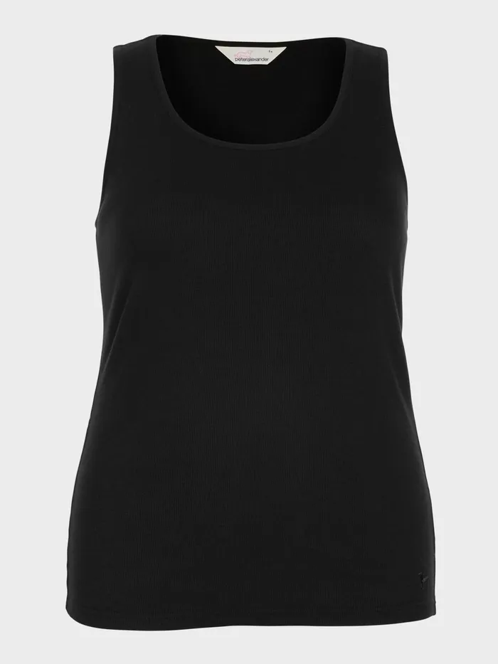 Women PA Plus Classic Tank With Shelf Bra Navy Peter Alexander Classic Tops