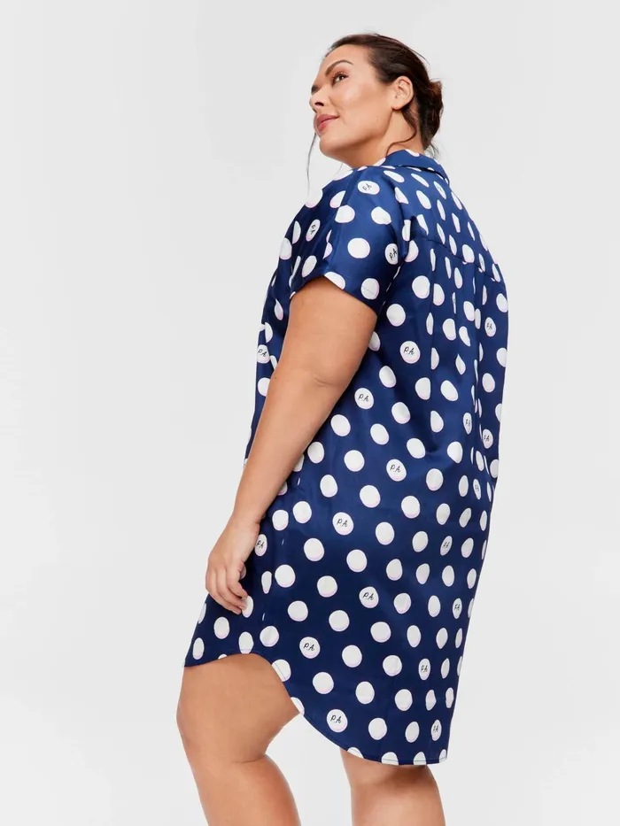 Women PA Plus Navy Spot Nightshirt Multi Peter Alexander Nighties