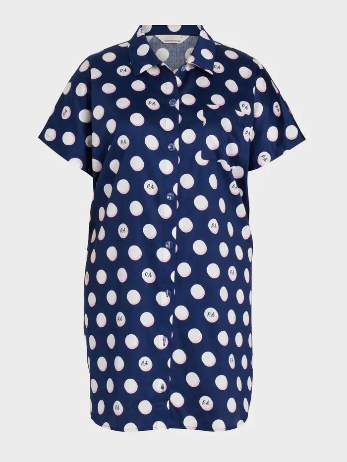 Women PA Plus Navy Spot Nightshirt Multi Peter Alexander Nighties