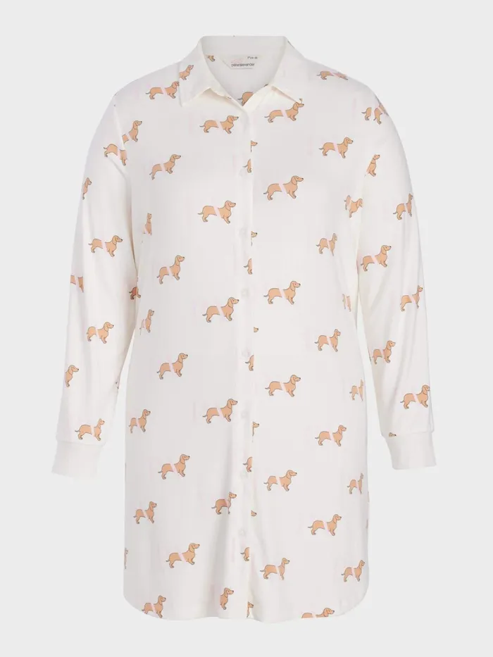 Women PA Plus Penny Long Sleeve Plush Nightshirt Multi Peter Alexander Lounge