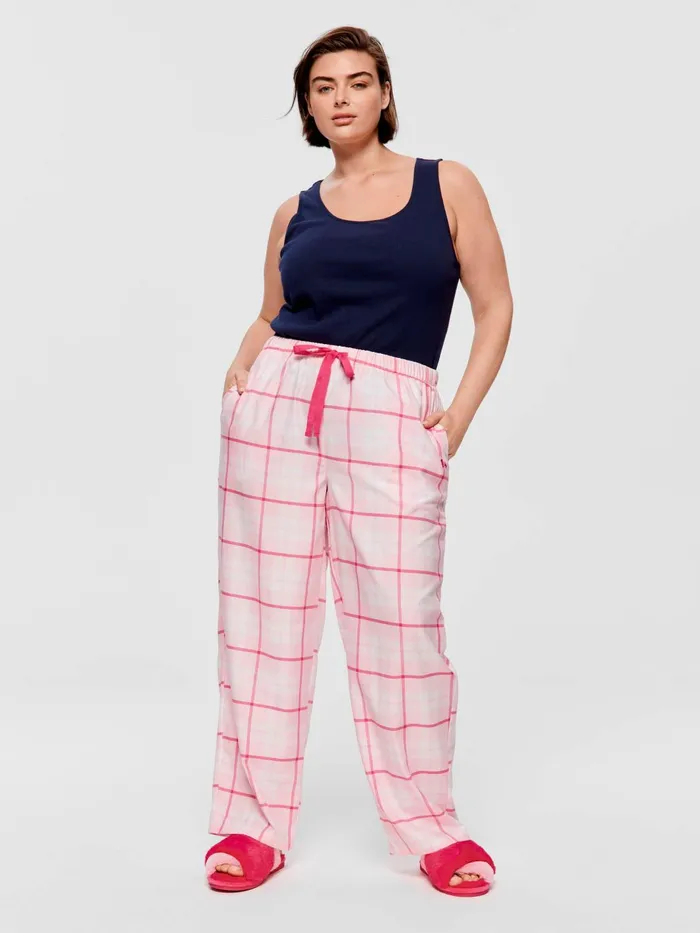 Women PA Plus Pink Check Classic Pj Pant Multi Peter Alexander Pants