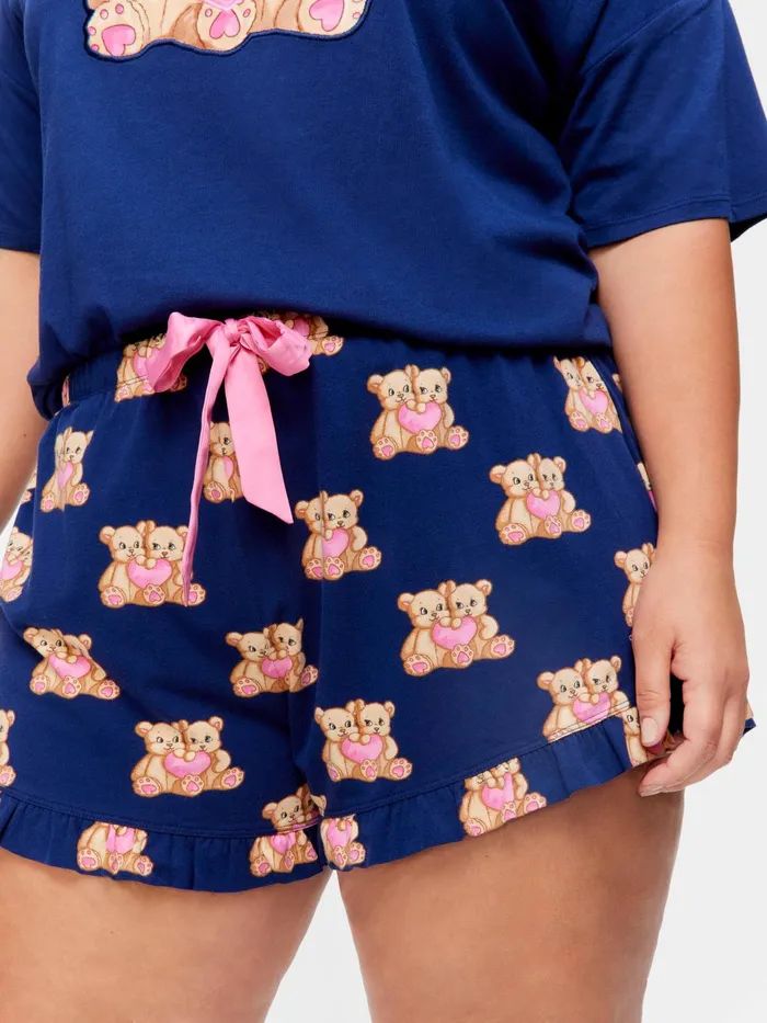 Women PA Plus Teddy Flutter Mini Short Multi Peter Alexander Shorts