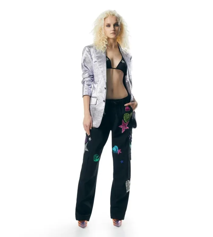 Women Pants and Shorts Tom Ford Sequin Motif Cargo Pants Black Women Pants and Shorts Tom Ford Sequin Motif Cargo Pants Black