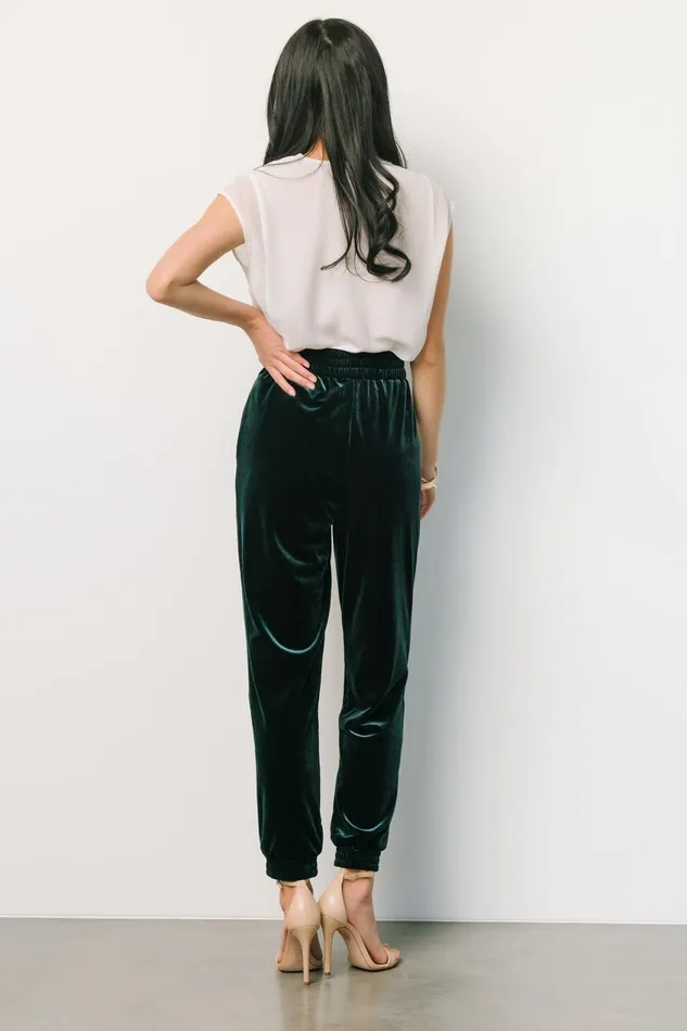 Women Pants Baltic Born Archie Velvet Jogger Pants Dark Green Women Pants Baltic Born Archie Velvet Jogger Pants Dark Green