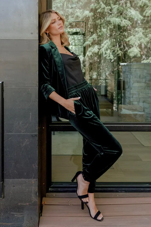 Women Pants Baltic Born Archie Velvet Jogger Pants Dark Green Women Pants Baltic Born Archie Velvet Jogger Pants Dark Green