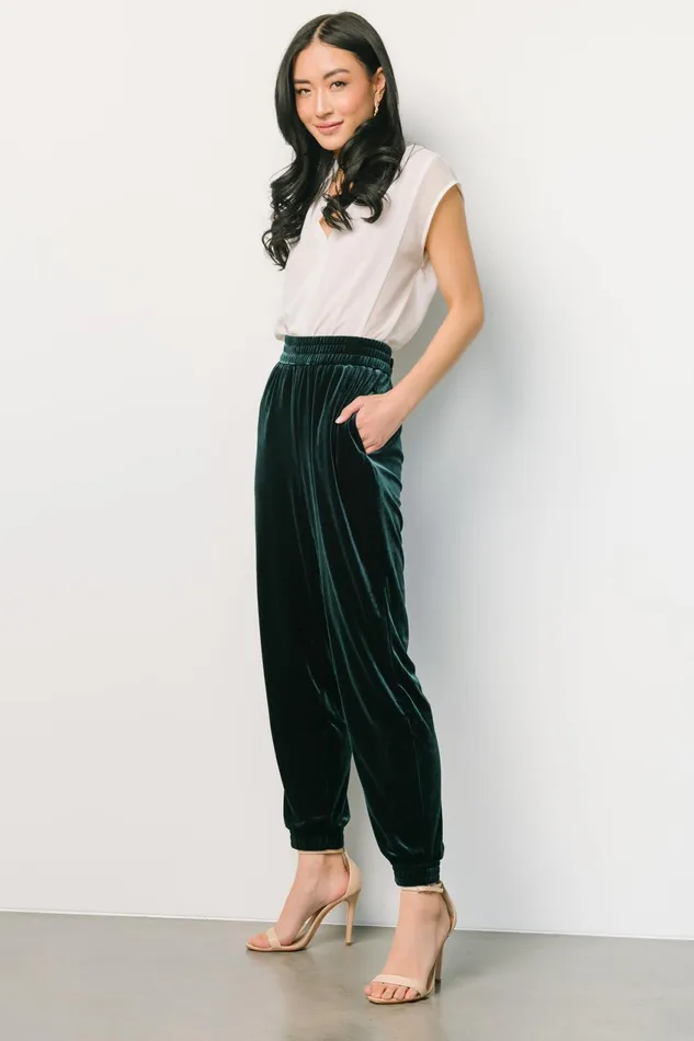 Women Pants Baltic Born Archie Velvet Jogger Pants Dark Green Women Pants Baltic Born Archie Velvet Jogger Pants Dark Green
