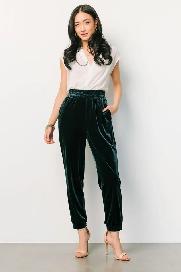 Women Pants Baltic Born Archie Velvet Jogger Pants Dark Green Women Pants Baltic Born Archie Velvet Jogger Pants Dark Green