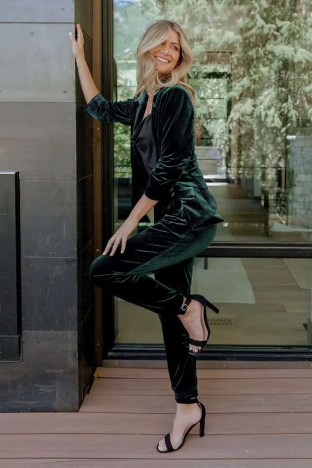 Women Pants Baltic Born Archie Velvet Jogger Pants Dark Green Women Pants Baltic Born Archie Velvet Jogger Pants Dark Green
