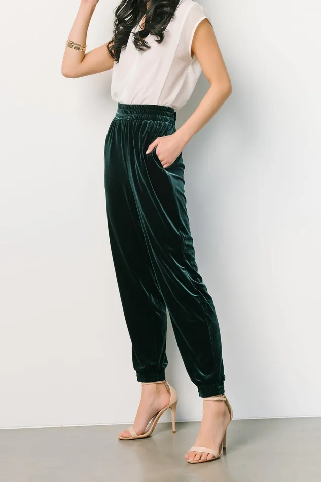 Women Pants Baltic Born Archie Velvet Jogger Pants Dark Green Women Pants Baltic Born Archie Velvet Jogger Pants Dark Green