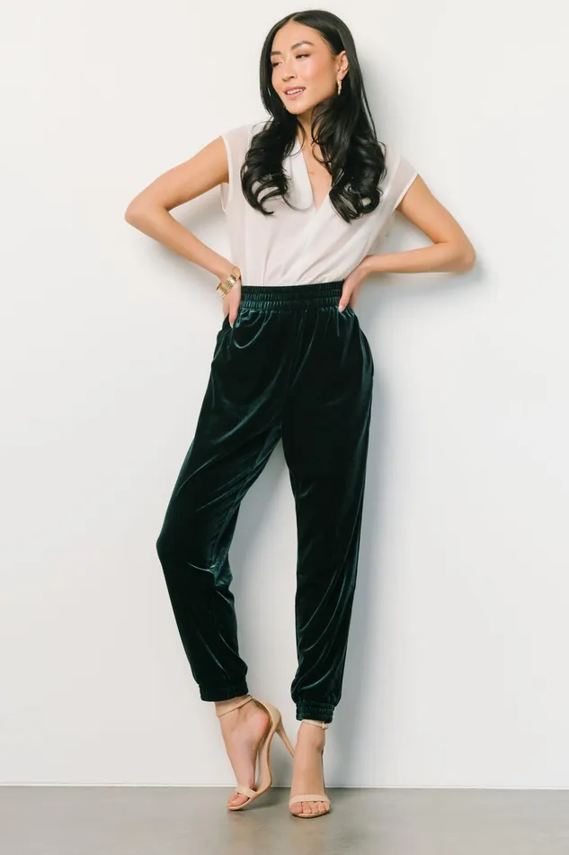 Women Pants Baltic Born Archie Velvet Jogger Pants Dark Green Women Pants Baltic Born Archie Velvet Jogger Pants Dark Green