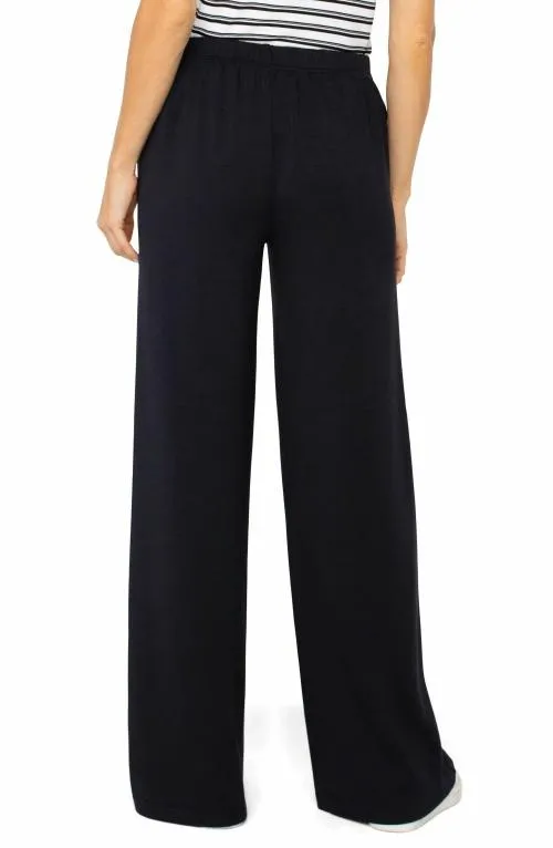 Women Pants Liverpool Los Angeles Pullon Wide Leg Black