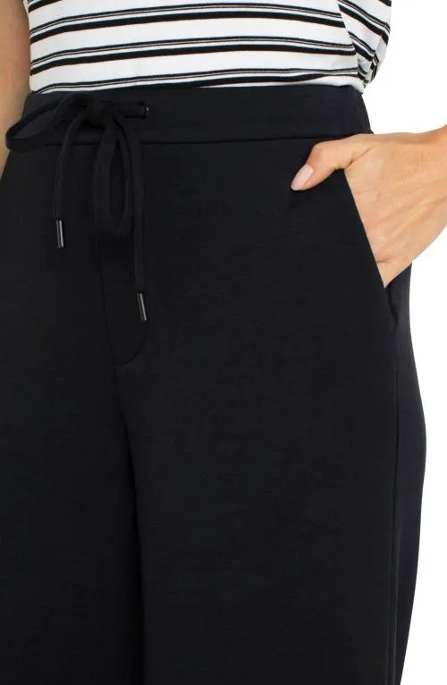 Women Pants Liverpool Los Angeles Pullon Wide Leg Black