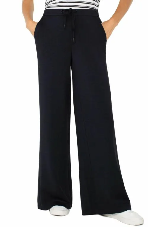 Women Pants Liverpool Los Angeles Pullon Wide Leg Black