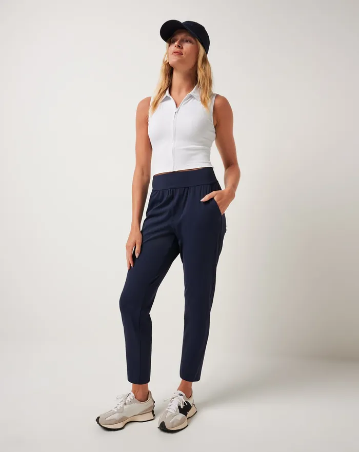 Women Pants TravisMathew MOVEKNIT RESILIENCE PANT Navy Blazer