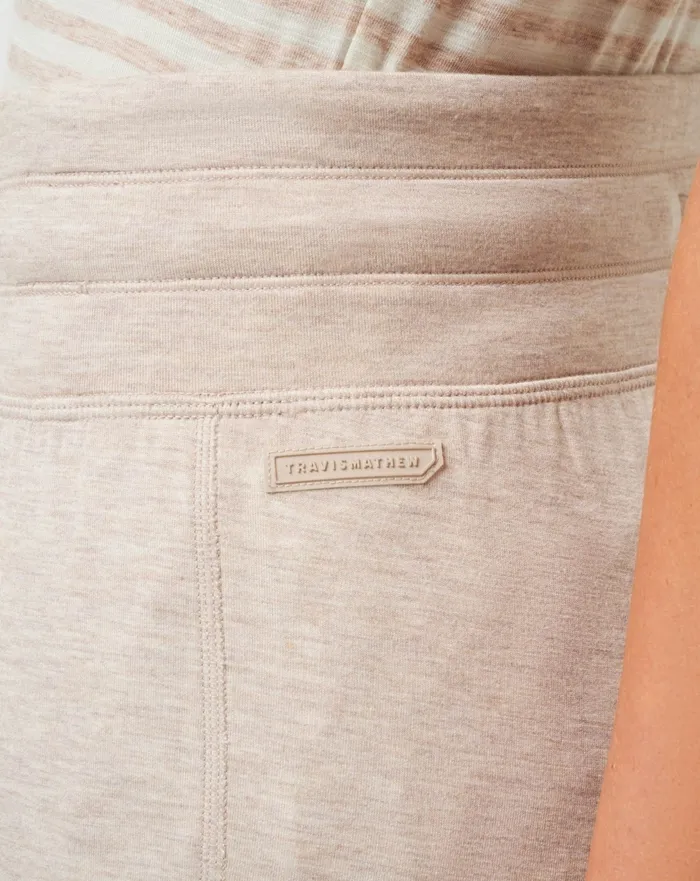 Women Pants TravisMathew SKYLOFT SOFT JOGGER Heather Oxford Tan