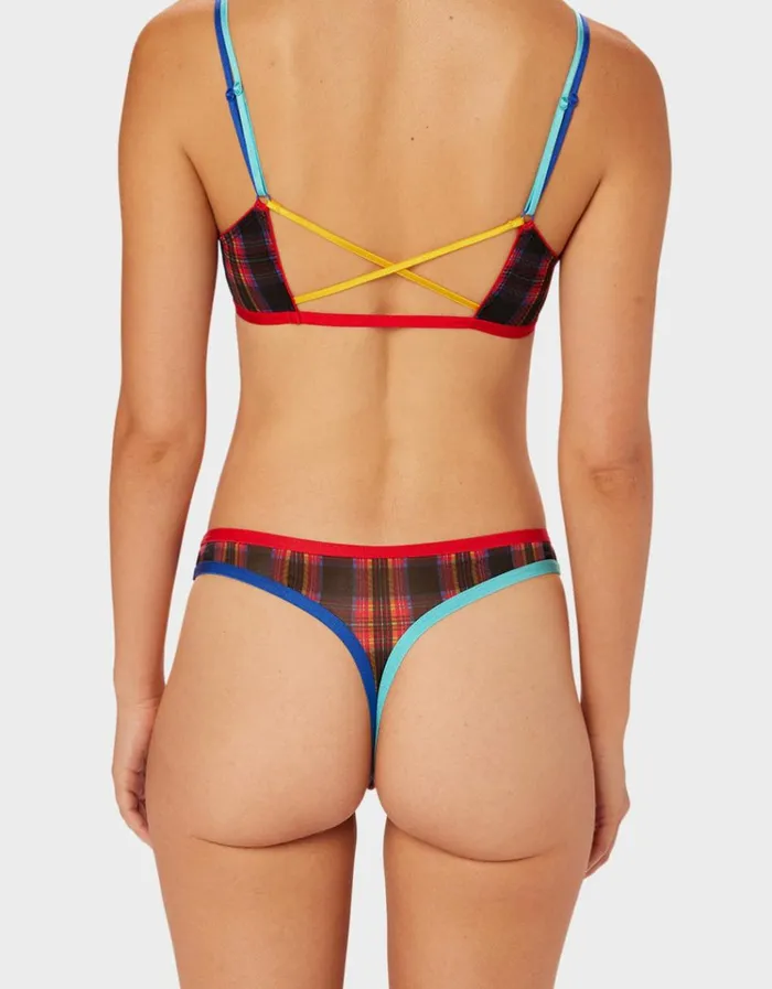 Women PARADE PLAID PANTY RED MULTI Betsey Johnson